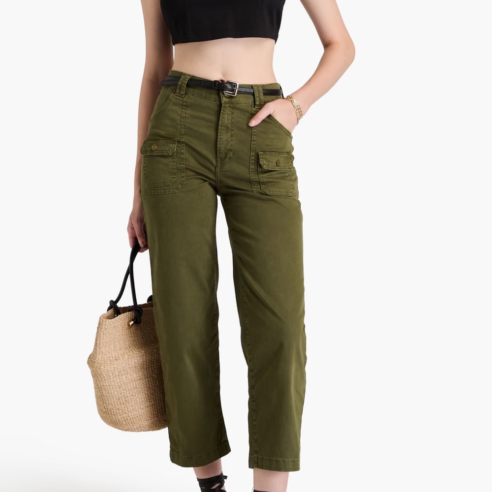 Frame utility pocket Olive Green High-Waisted Pants sz 30